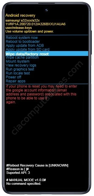 Como formatar Samsung Galaxy M51 pelo modo de recuperação?