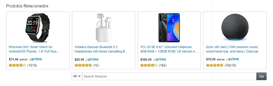 Obtendo o código de um produto Amazon