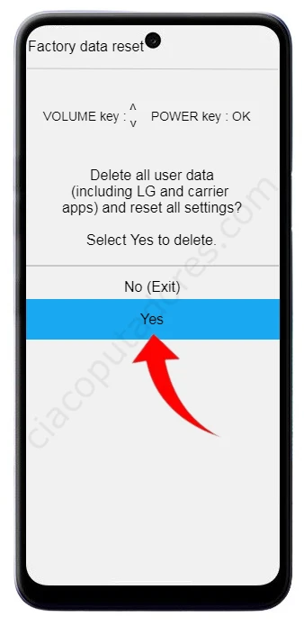 Como formatar o LG K62 pelos botões