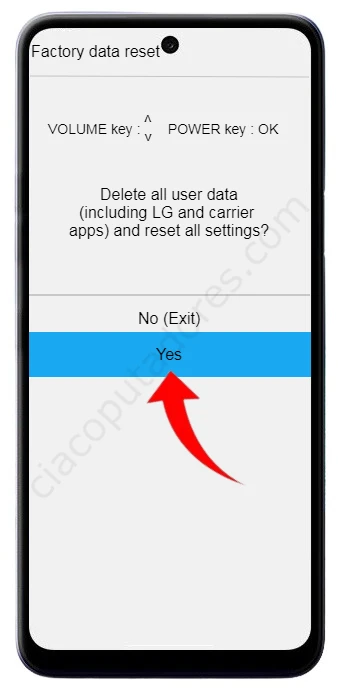 Como formatar o LG K62 pelos botões