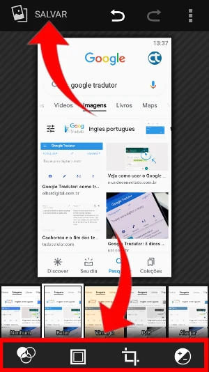 Como editar o print da tela?