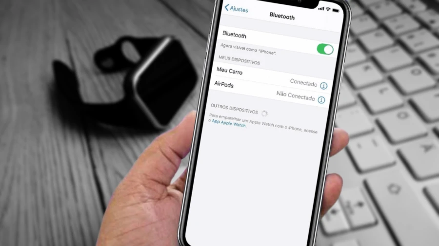 Sincronização via bluetooth com o celular
