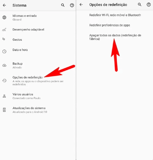 Como formatar o Motorola Moto G30 pelas configurações?