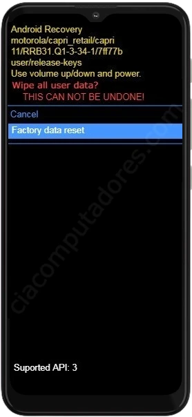 Como formatar o Motorola Moto G100 pelo modo de recuperação?