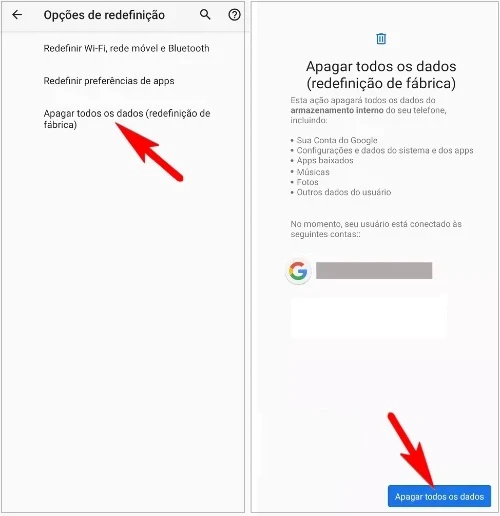 Como formatar o Motorola Moto G100 pelas configurações?