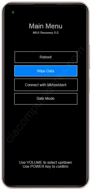 Como formatar o Xiaomi 11 Lite 5G NE pelo modo de recuperação?