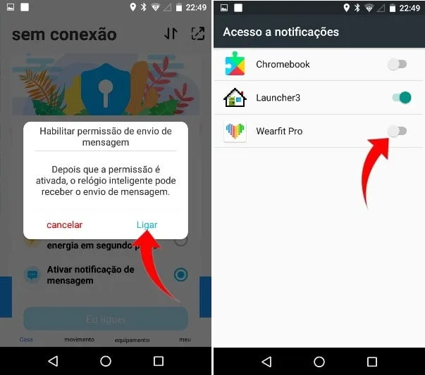 Emparelhando o smartwatch HW16 com o celular.