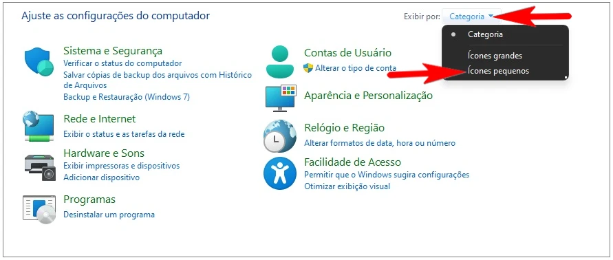 Como acessar o Gerenciador de Dispositivos através do painel de controle?