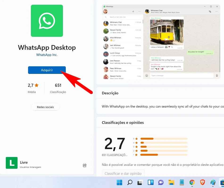 Como baixar e instalar o WhatsApp Desktop no Windows 11?