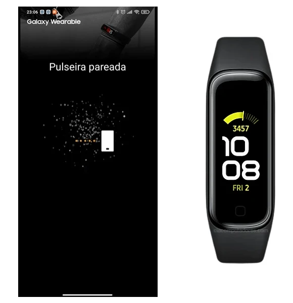 Como conectar o Galaxy Fit com o celular Samsung?