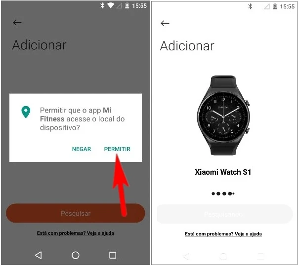 Emparelhando o Xiaomi Watch S1 / S1 Active com celular