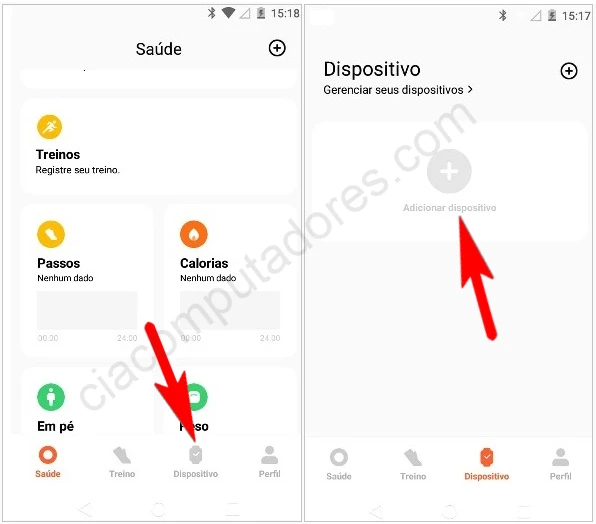 Configurando o aplicativo Mi Fitness no celular