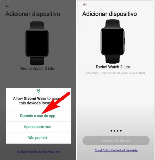Conectar o Redmi Watch 2 Lite com o celular