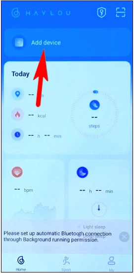 Passos para emparelhar o Haylou GST com o celular