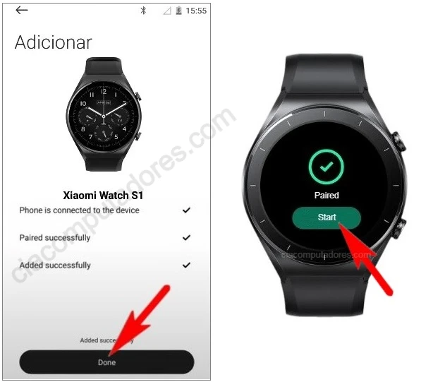 Emparelhando o Xiaomi Watch S1 / S1 Active com celular