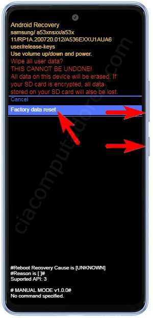 Como formatar o Samsung Galaxy A53 5G pelo modo de recuperação?