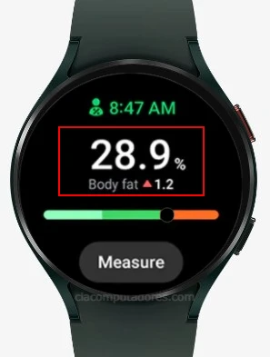 Como medir a composição corporal no Galaxy Watch4?