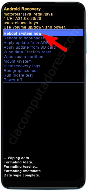 Como formatar o Motorola Moto G22 pelo modo de recuperação?