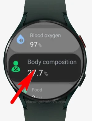 Como medir a composição corporal no Galaxy Watch4?