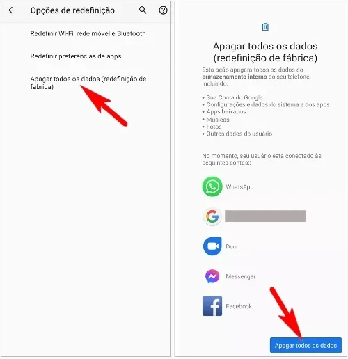 Como formatar o Motorola Moto G22 pelas configurações?