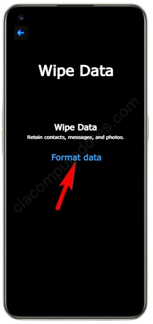 Como formatar o Realme 9 5G pelos botões (desligado)?