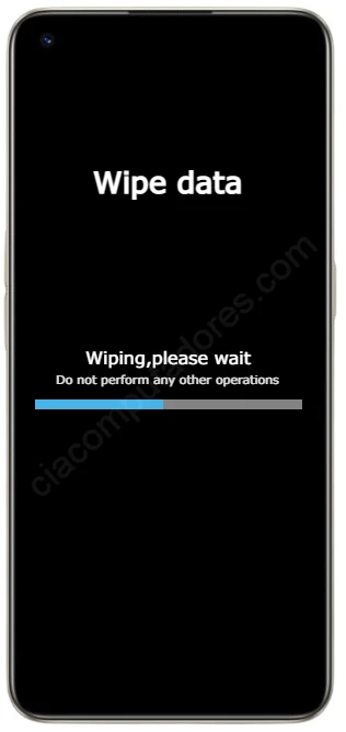 Como formatar o Realme 9 5G pelos botões (desligado)?