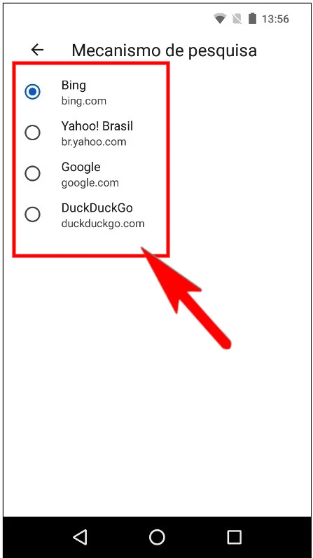 Como mudar o mecanismo de pesquisa do Microsoft Edge?