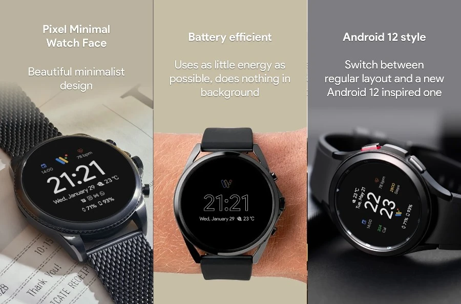 Pixel Minimal Watch Face