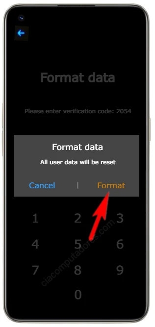 Como formatar o Realme 9 5G pelos botões (desligado)?