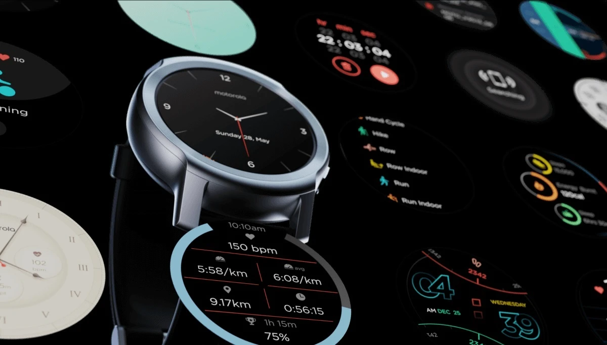 Como alterar o mostrador do Moto Watch 100