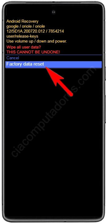 Como formatar o Google Pixel 7 (modo recuperação)?