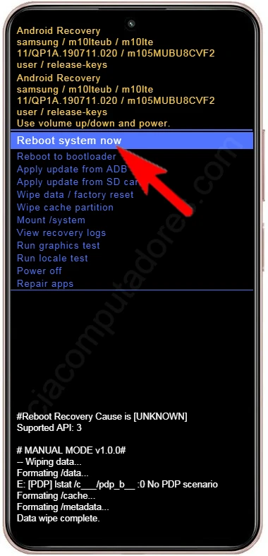 Como formatar Samsung Galaxy M10 pelo modo de recuperação?