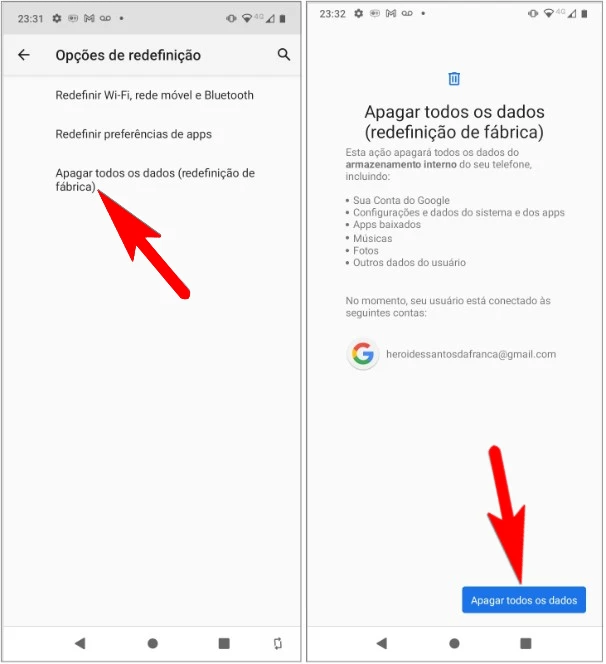 Como formatar o Motorola Moto G53 pelas configurações?