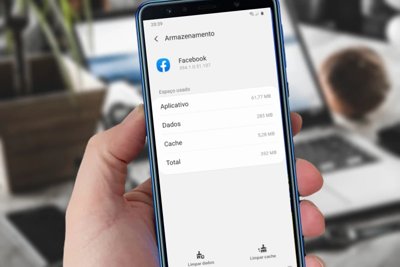 Limpe o cache do aplicativo do Facebook