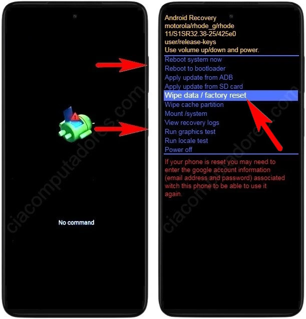 Como formatar o Motorola Moto G53 pelo modo de recuperação?