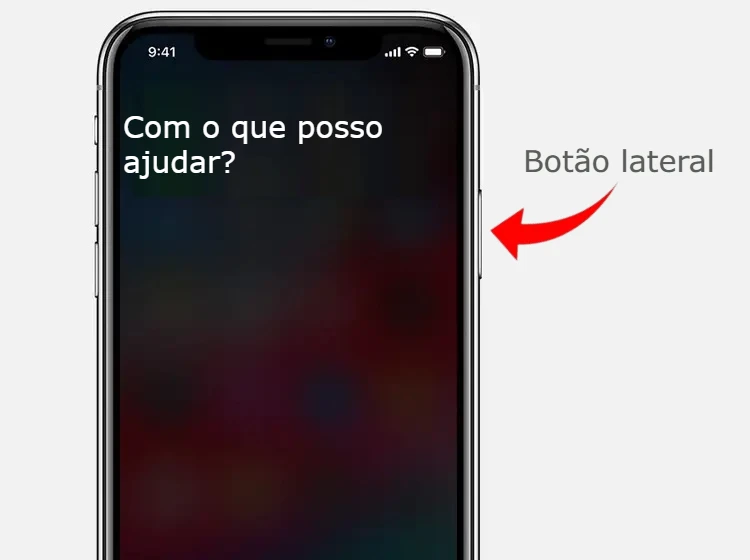 Ativando a Siri no iPhone