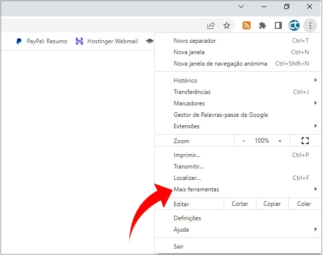 Ativando ou desativando a Economia de memória do Google Chrome.