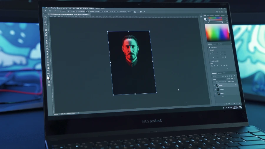 Virando uma imagem no Photoshop.