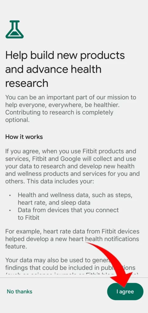 Passos para transferir sua conta Fitbit para uma conta Google existente