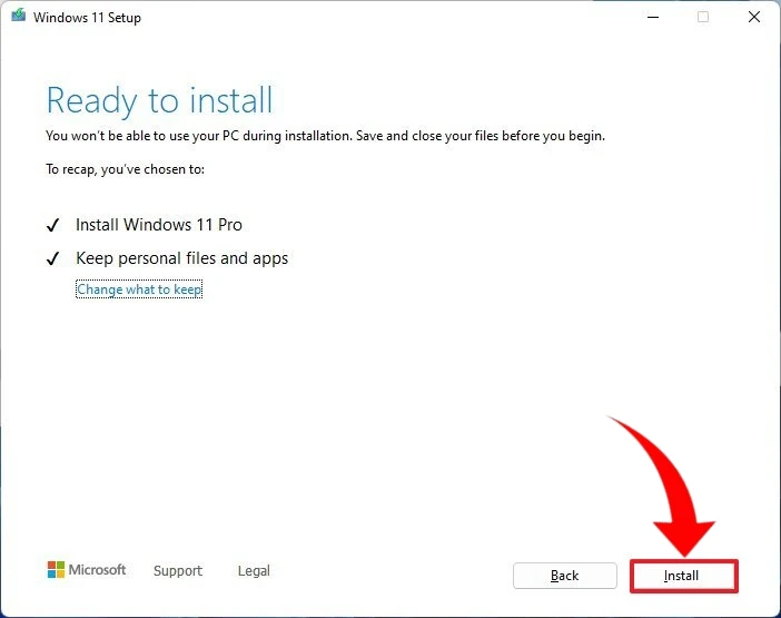 Instalação da Atualização do Windows 11 com Copilot a partir de um arquivo ISO