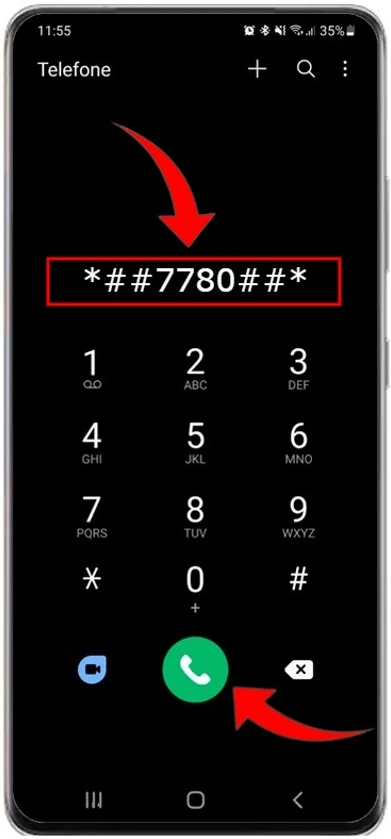 Códigos para formatar Samsung Galaxy A15 5G.