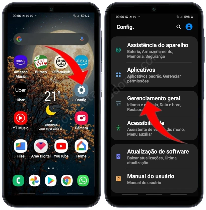 Como formatar o Samsung Galaxy A15 5G pelas configurações?