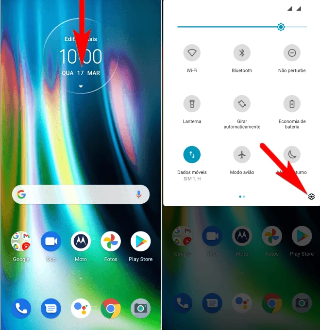 Como formatar o Motorola Moto G13 através das Configurações?