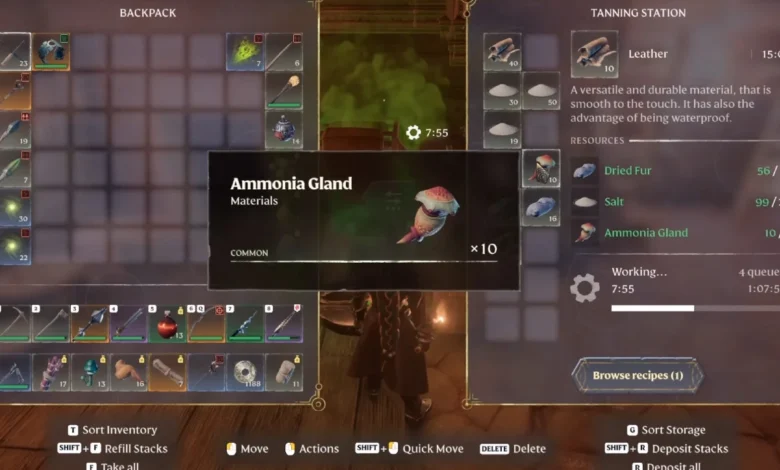 Como Obter Glândulas de Amônia em Enshrouded?