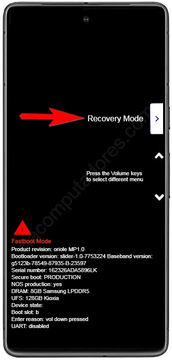 Como formatar o Google Pixel 8 via Modo de Recuperação?