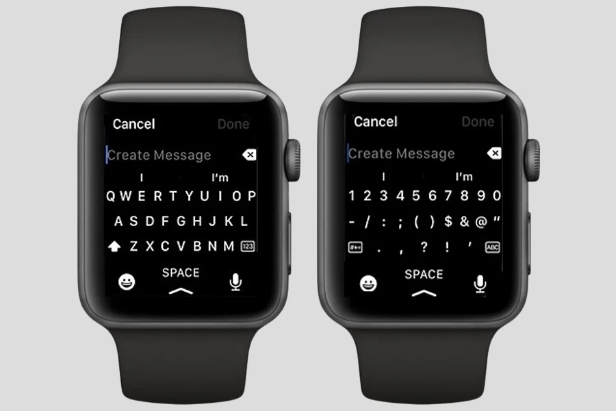 Como usar o teclado QWERTY em modelos mais antigos do Apple Watch?