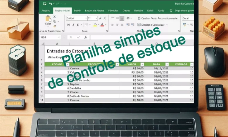 Como criar planilha simples de controle de estoque