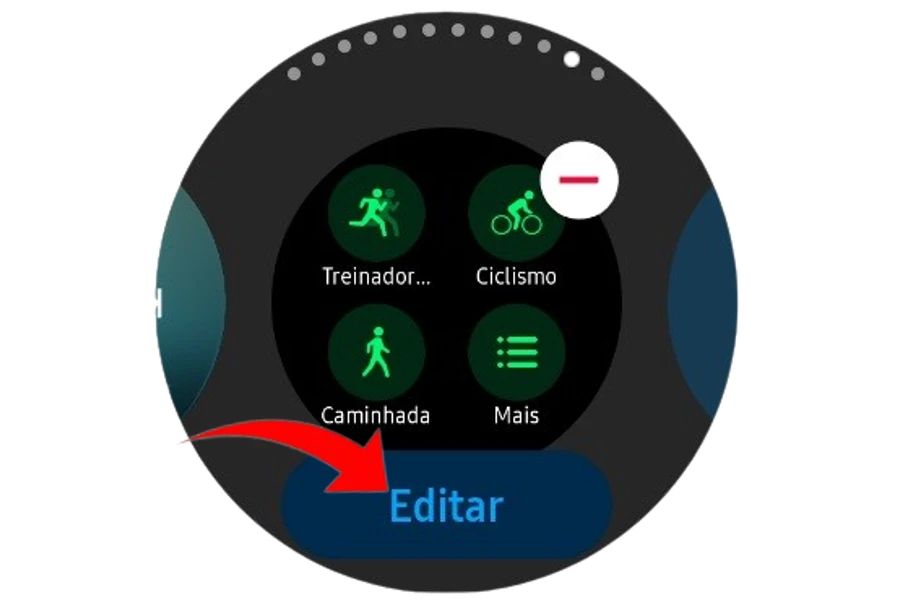 Passos para personalizar seus exercícios no Galaxy Watch 3.