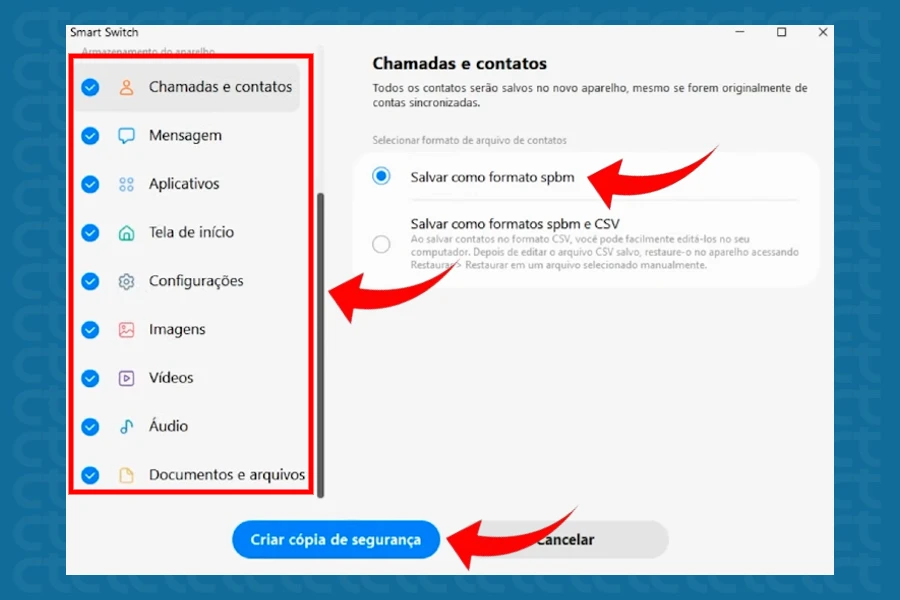Como fazer backup no celular Samsung Galaxy usando o Smart Switch?