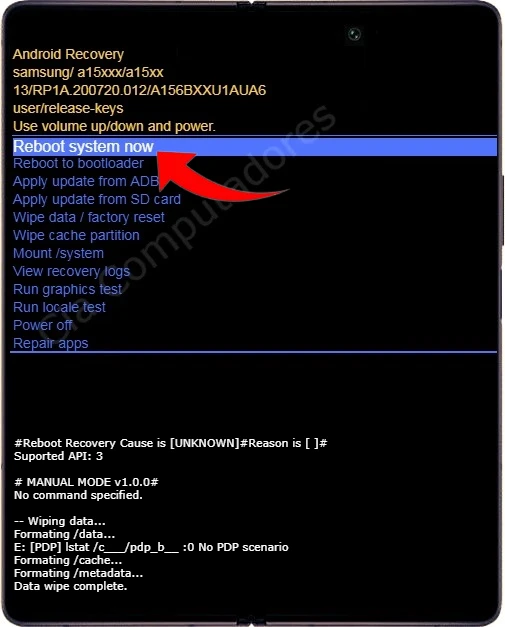 Como formatar Samsung Galaxy Fold 2 5G pelo modo de recuperação?